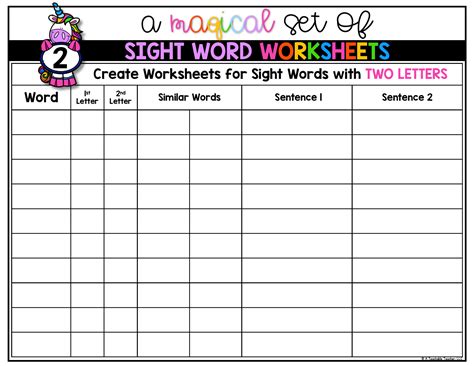 Editable Sight Word Worksheets Are Editable And It Auto Fill