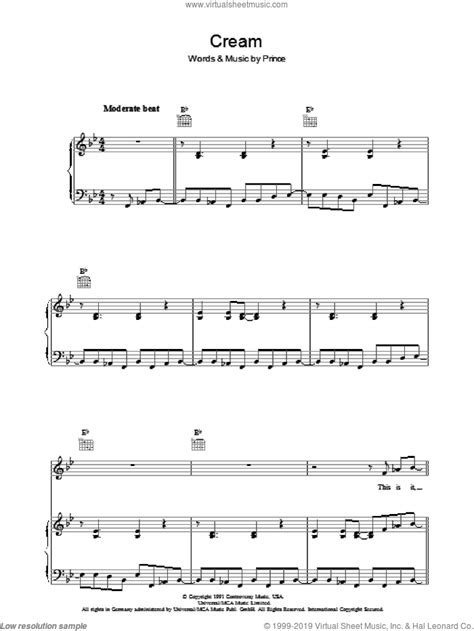 Cream Sheet Music For Voice Piano Or Guitar PDF V2