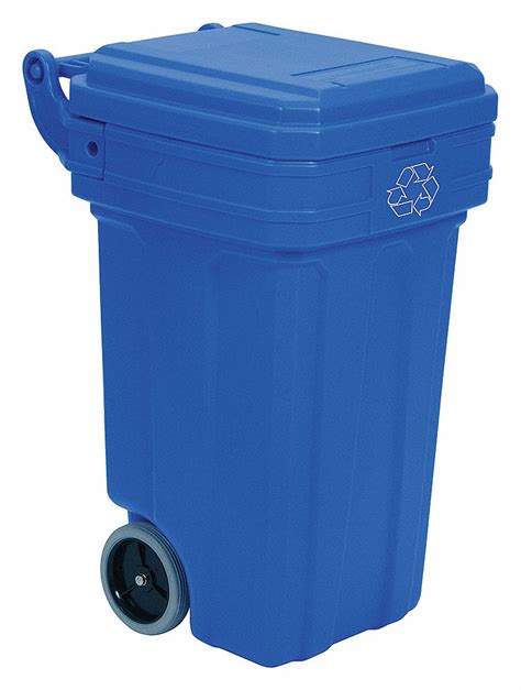 Tough Guy Container Rollout 50 Gal Blue Recycling Bins And Containers