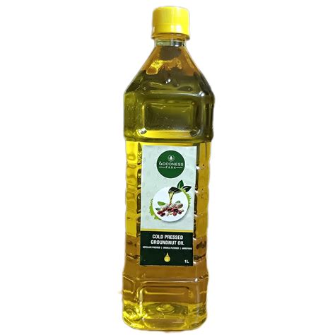 Goodness Farm Cold Pressed Groundnut Oil Litre Bottle Kolhu