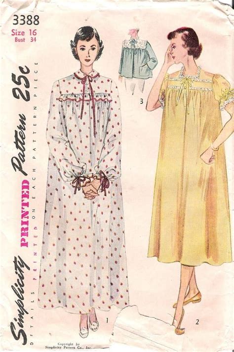 Simple Free Vintage Nightgown Patterns