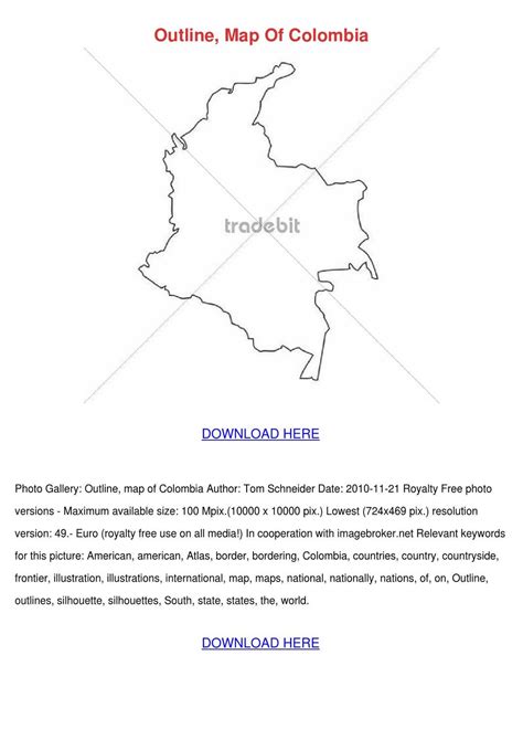 Outline Map Of Colombia by AdaWhelan - Issuu