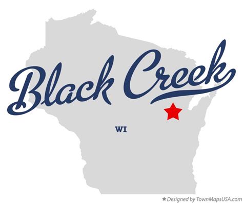 Map of Black Creek, WI, Wisconsin