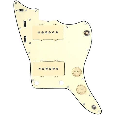 920d Custom Jm Vintage Loaded Pickguard For Jazzmaster With Aged White Pickups And Knobs And Jmh