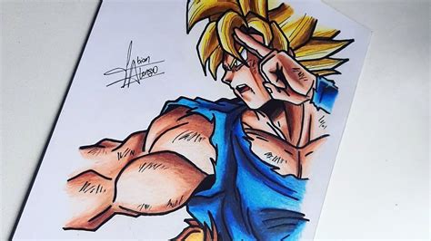 Dibujando A Goku SSJ Drawing Goku SSJ TheAlonsoART Dragon Ball Z