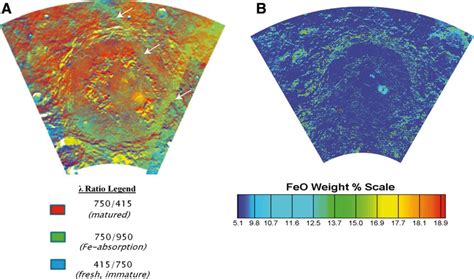 A Clementine Derived False Colour Ratio Composite Map Of The Study