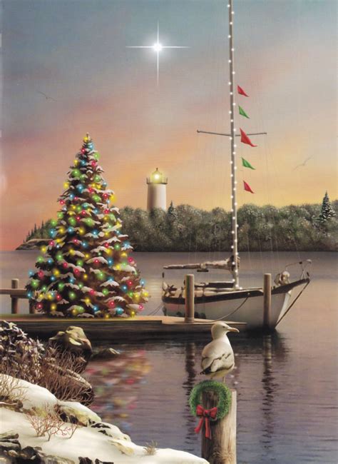 Northern Harbor Lights Christmas Card – Lighthouse Digest