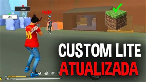 NOVA ATUALIZAÇÃO CUSTOM LITE FREE FIRE 3 MB GRÁFICO DE MINECRAFT