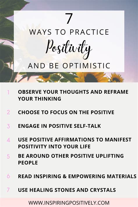 7 Ways To Practice Positivity And Be Optimistic Positivity Positive