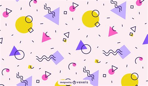 Colorful Shapes Pattern Design Vector Download