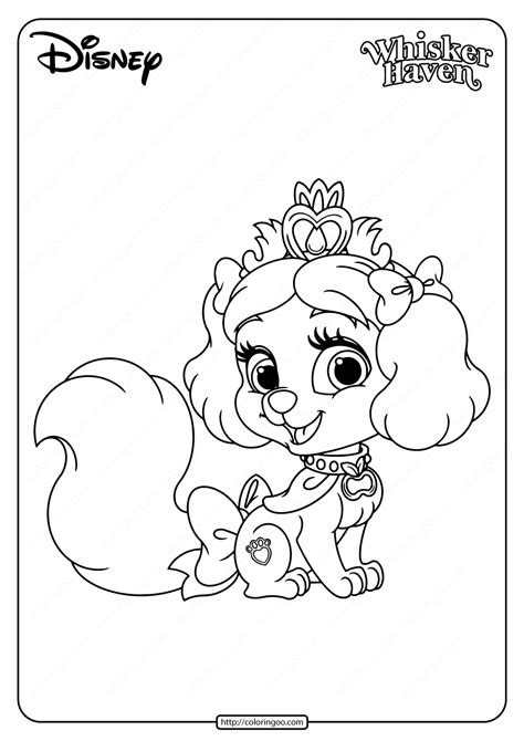 Printable Palace Pets Muffin Pdf Coloring Page Coloring Pages Disney