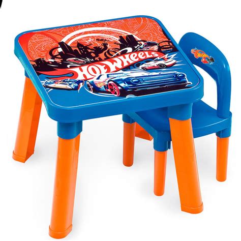 Mesinha Infantil Cadeira Hot Wheels Fun Divirta Se