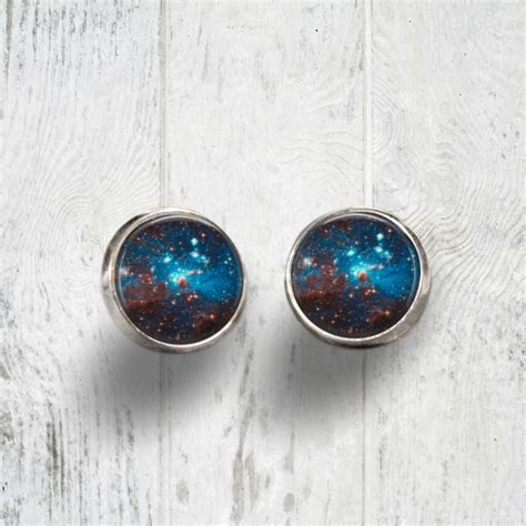 Space Galaxy Earrings Sparkly Glittery Astronomy Milky Way Etsy