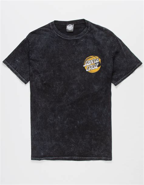 Santa Cruz Stipple Wave Dot Mens Tee Black Tillys