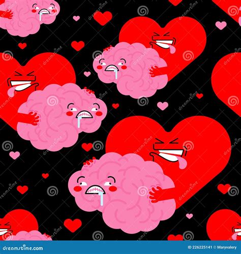 Heart And Brain Sex Pattern Seamless Brains Intercourse Background