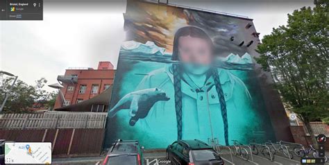 Greta Thunberg Bristol mural blurred – StreetViewFun