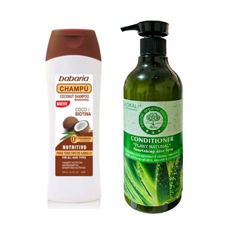 Ripley PACK DE SHAMPOO DE COCO BABARIA ACONDICIONADOR DE ALOE VERA