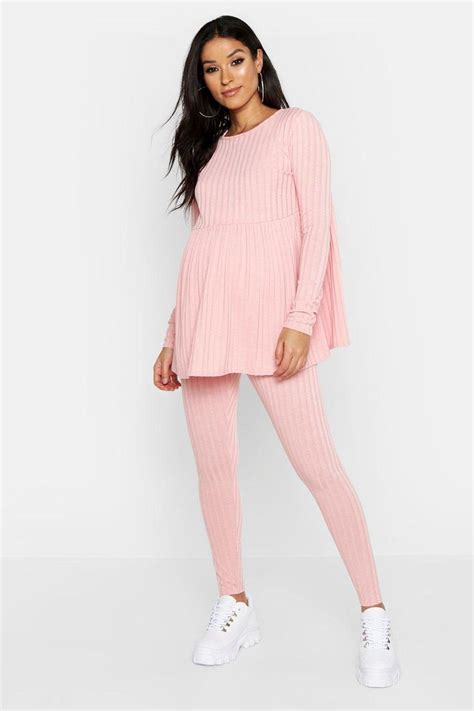 Maternity Smock Lounge Set Boohoo Maternity Lounge Wear Womens Maternity Lounge Wear