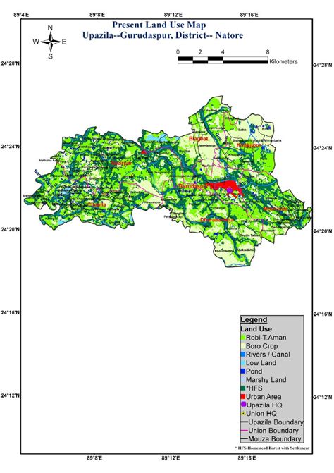 Mouza Map & 3 Detailed Maps of Gurudaspur Upazila, Natore, Bangladesh ...