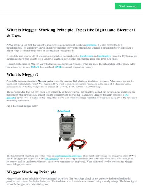 Megger Construction Working Uses Advantages Disadvantages 1 C8fee642