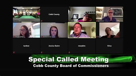 Cobb County Board Of Commissioners Special Called Meeting 043020