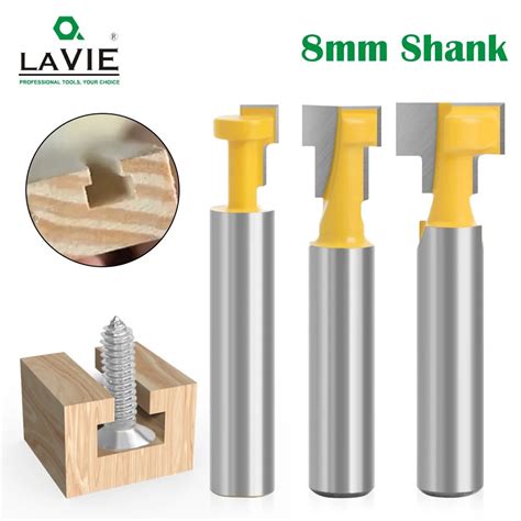 Lavie Mm Shank T Slot Cutter Router Bit Set Key Hole Bits Hex Bolt T