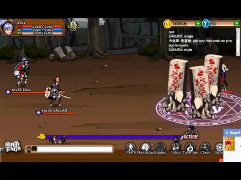 Ninja Saga PvP Elisa SAKURA Vs Makckmok Nombre Raro XD YouTube