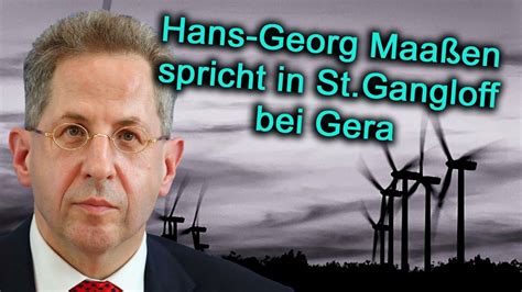 Hans Georg Maa En Spricht In St Gangloff Bei Gera Youtube