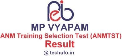 Mp Vyapam Anm Result Out Check Anmtst Cutoff Marks Merit List