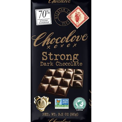 Chocolove Strong Dark Chocolate Bar World Wide Chocolate