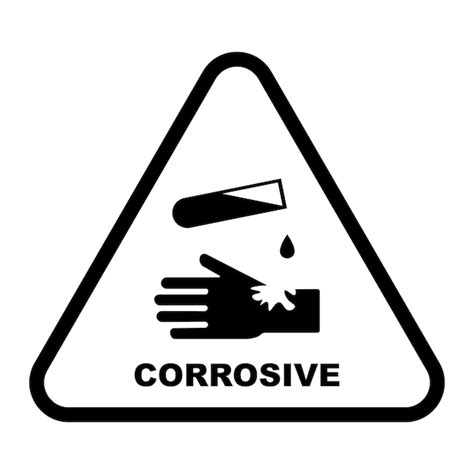 Premium Vector Chemical Hazard Icon Corrosive Warning Symbol Vector Illustration Design