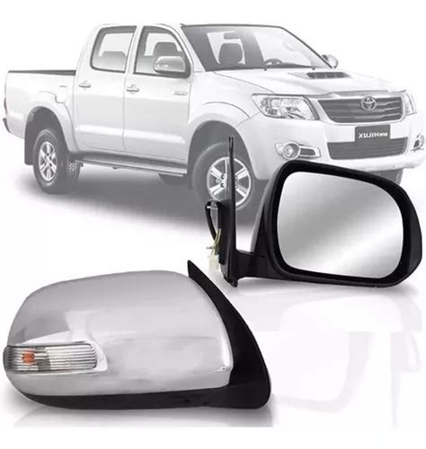 Retrovisor Hilux Direito El Trico Capa Cromada Pisca