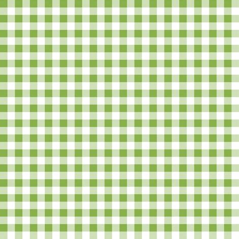 Quarter Inch Greenery Green And White Gingham Check Fabric