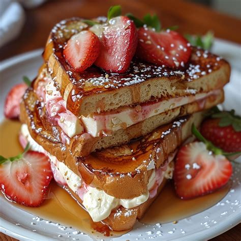 Strawberry Cheesecake Stuffed French Toast Recipe Grammy Recipes