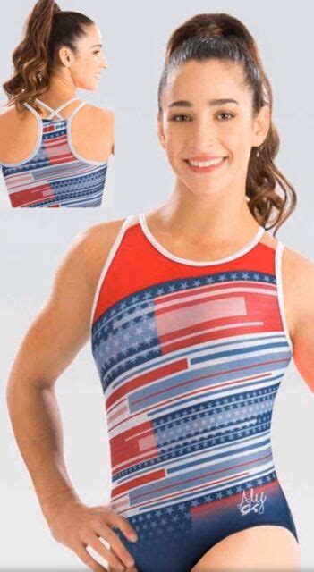 Aly Raisman Gk Elite Gymnastics Leotard Usa Patriotic Flag Olympic Leo Ally Cm Ebay