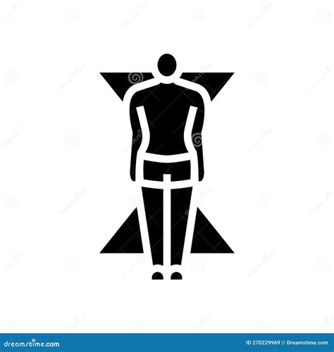 Hourglass Male Body Type Glyph Icon Vector Illustration Stock Vector