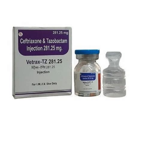 Vetrax TZ Ceftriaxone And Tazobactam Injection At Rs 72 Vial In Sas Nagar