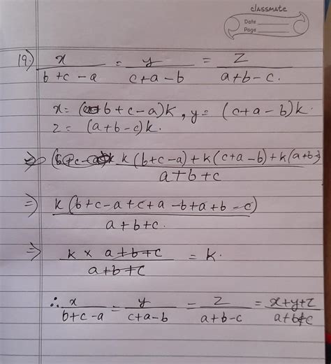 B C A Y Z X C A B Z X Y A B C X Y Z Prove That Each Ratio Is Equal To A X B Y C Z