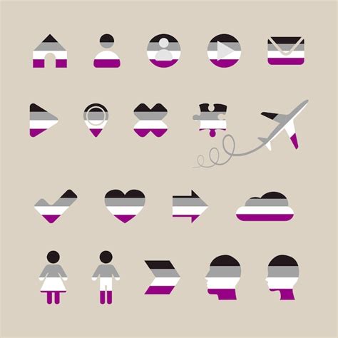 Premium Vector Asexual Pride Flag Lgbt Rights Icons And Symbols