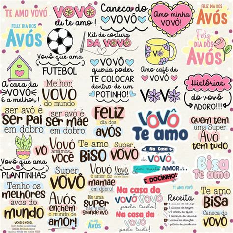 Vovo Feminino Como Escreve - Arte Caneca Flork Dia Dos Avós Vovó Feminino 30 Arquivos Png ...