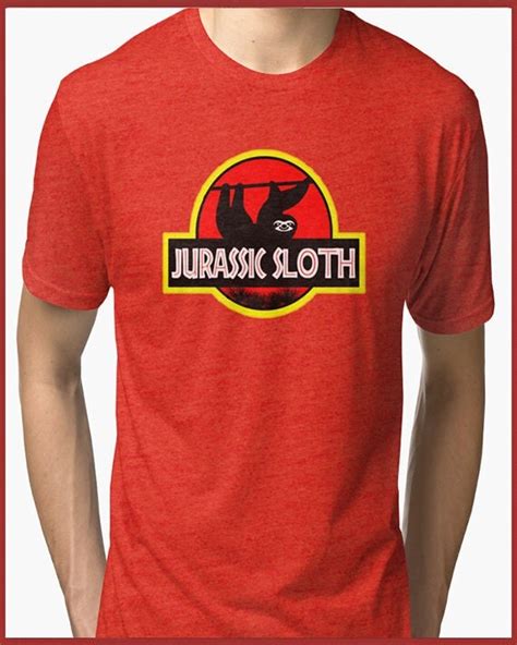 Jurassic Park Sloth Funny Tri Blend T Shirt