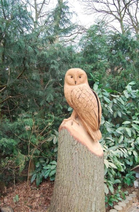 Owl Tree Stump Sculpture Carved By Nick Speakman Professional Carver