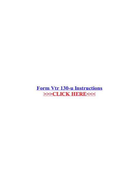 Fillable Online Form Vtr 130 U Instructions Fax Email Print Pdffiller