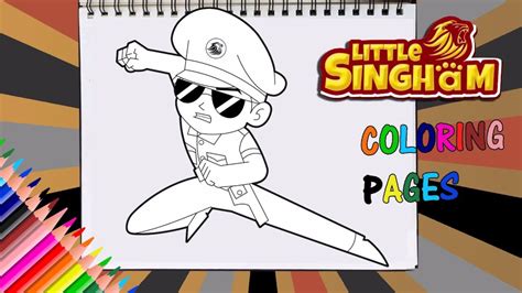 Little Singham Drawing And Colouring - EASY CUTE DRAWINGS