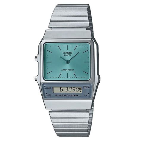 Casio Vintage Collection Blue Dial Steel Bracelet Unisex Watch AQ 800EC