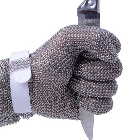 Stainless Steel 304L Chainmail Cut Resistant Gloves China Chainmail