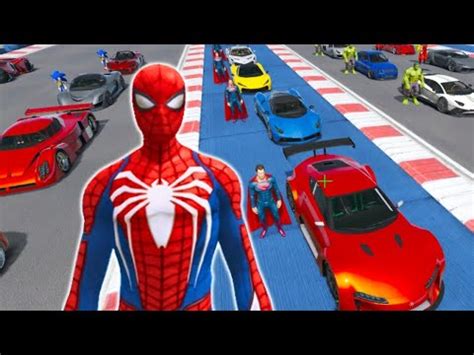 Epic Spiderman Mega Ramp Challenge Gta Highest Mega Ramp In Gta