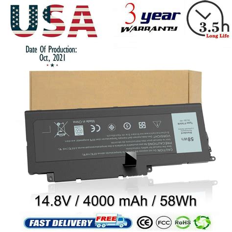 F Hvr Battery For Dell Inspiron Insprion G Yjm Vnh