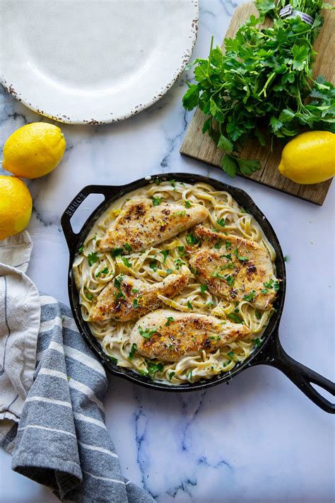 Lemon Pepper Chicken Alfredo Fettuccine