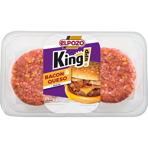 King Upp Queso Bacon Burger Meat Mixta De Cerdo Y Vacuno Unidades X